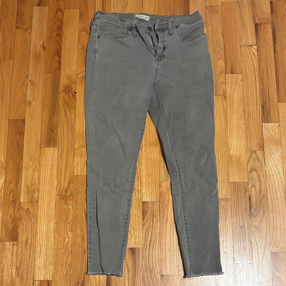 Madewell Women's 9” high rise skinny jeans light gray